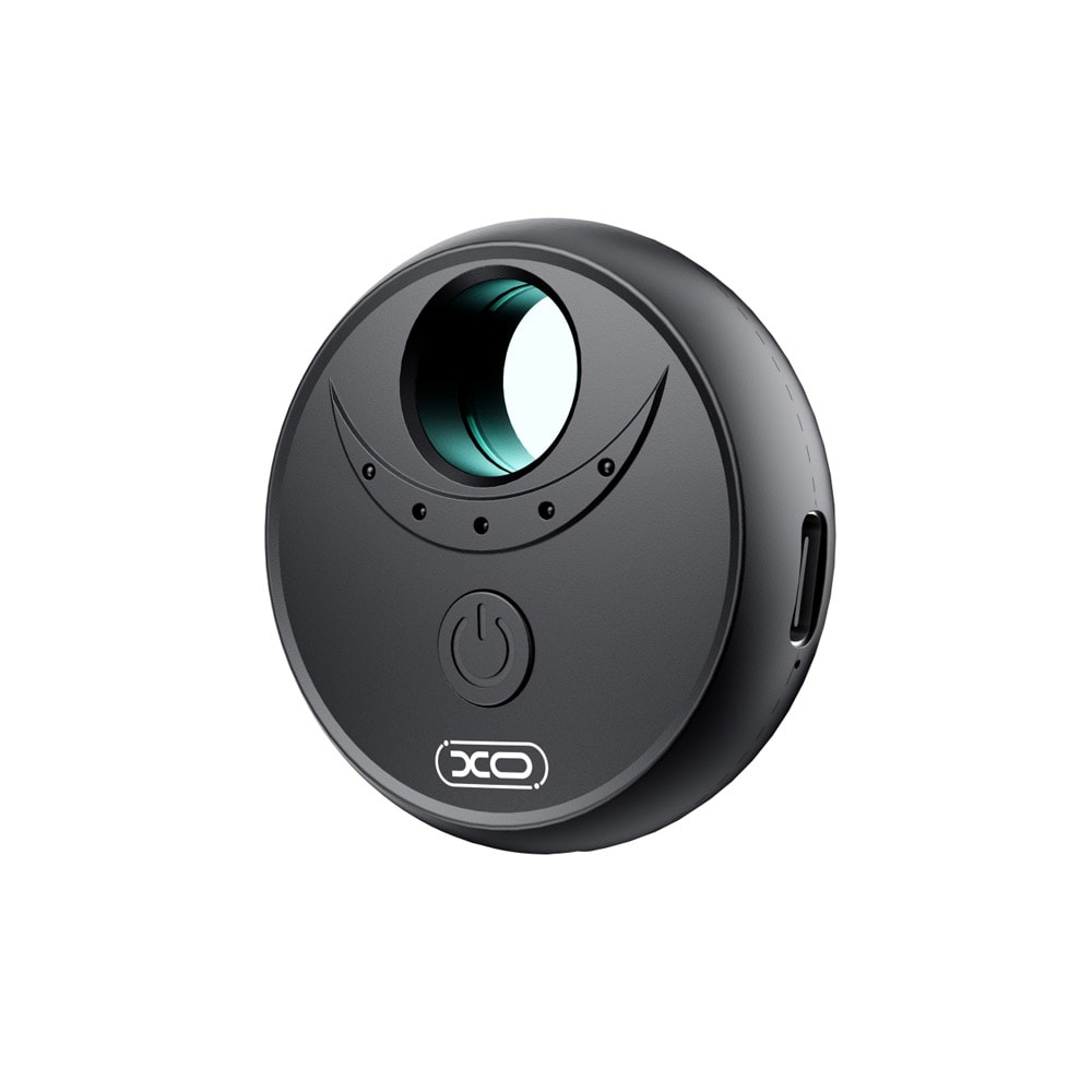 XO CRP02 kameradetektor – svart, kompakt enhet för integritetsskydd