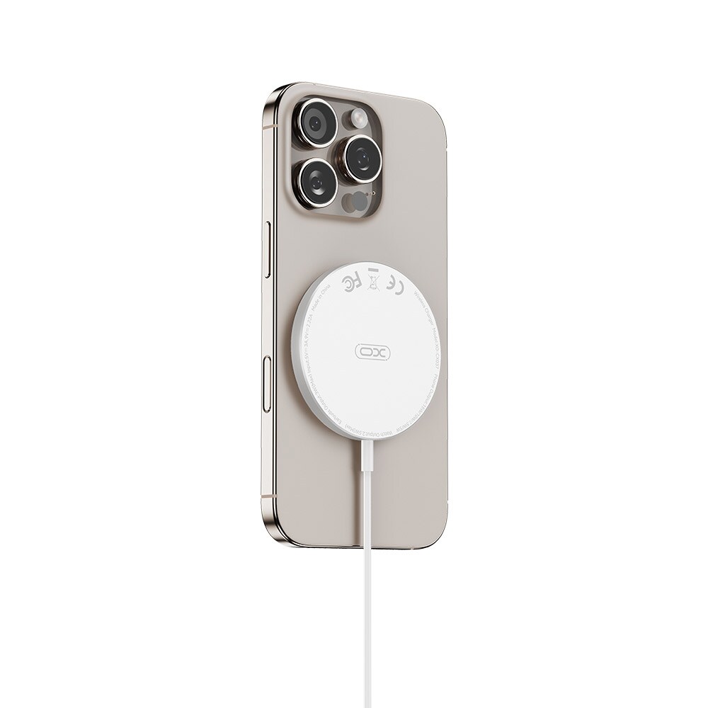 XO CX037 trådlös laddplatta 15 W – 3-i-1-laddning för iPhone - Vit