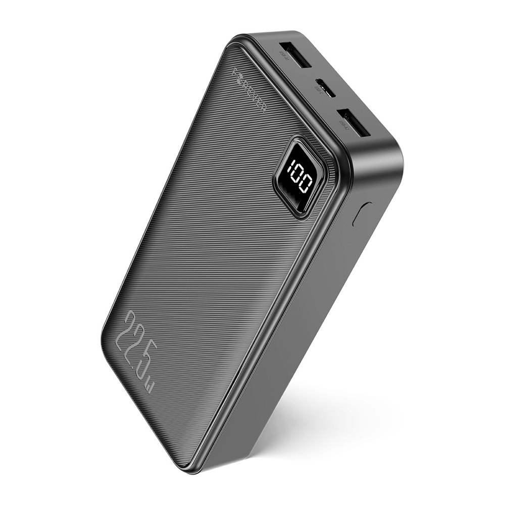 Forever Powerbank 20000mAh 22,5W med USB-C PD och USB QC  - Svart