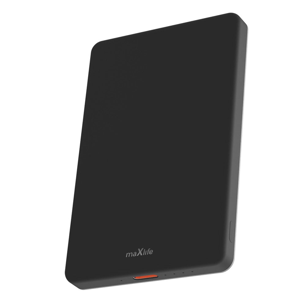 Maxlife Powerbank 5000mAh 20W PD med trådlös laddning - Svart