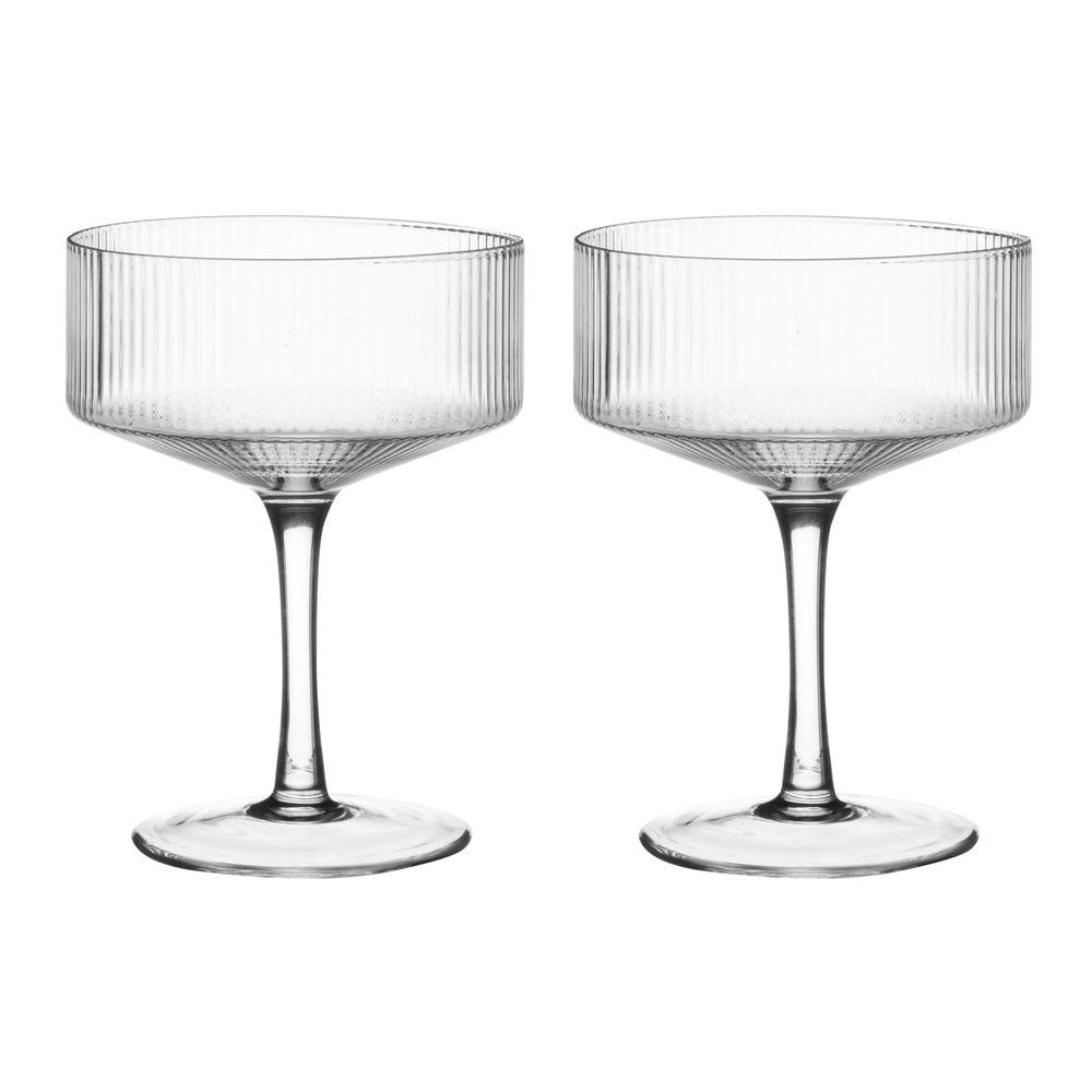 Räfflade Cocktailglas 20cl 2-pack