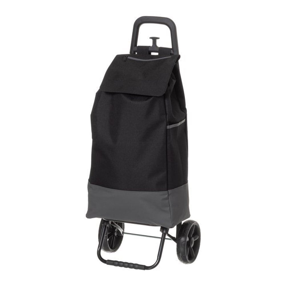 Shoppingväska med handtag och hjul 45L - Svart/Grå