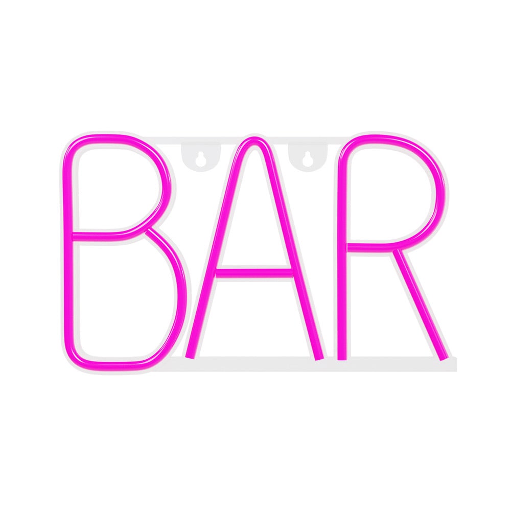 LED-neonskylt  "Bar" –  Rosa