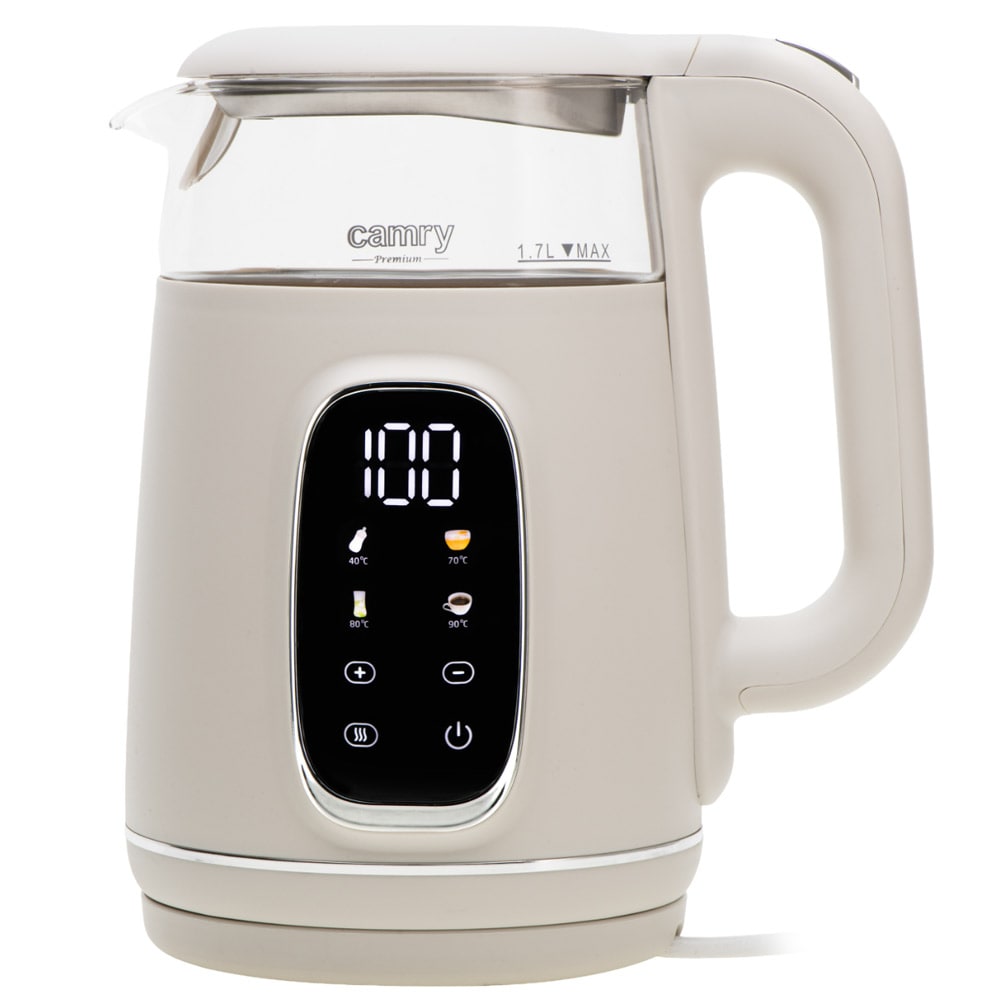 Vattenkokare 1,7 L med LED-display och temperaturinställning