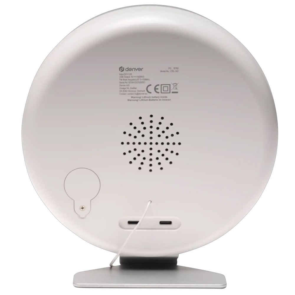 Väckarklocka med wake-up light och FM-radio