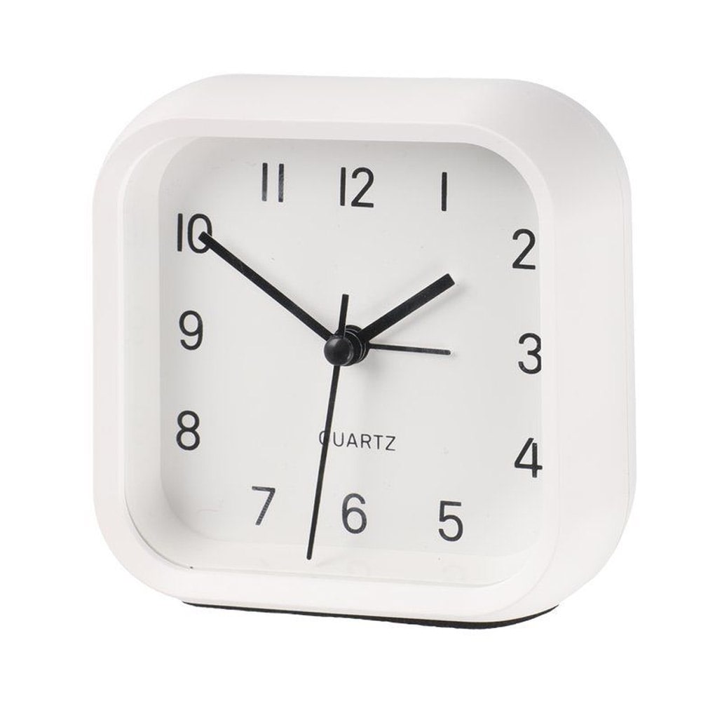 Batteridriven Analog Väckarklocka Glocube - Vit