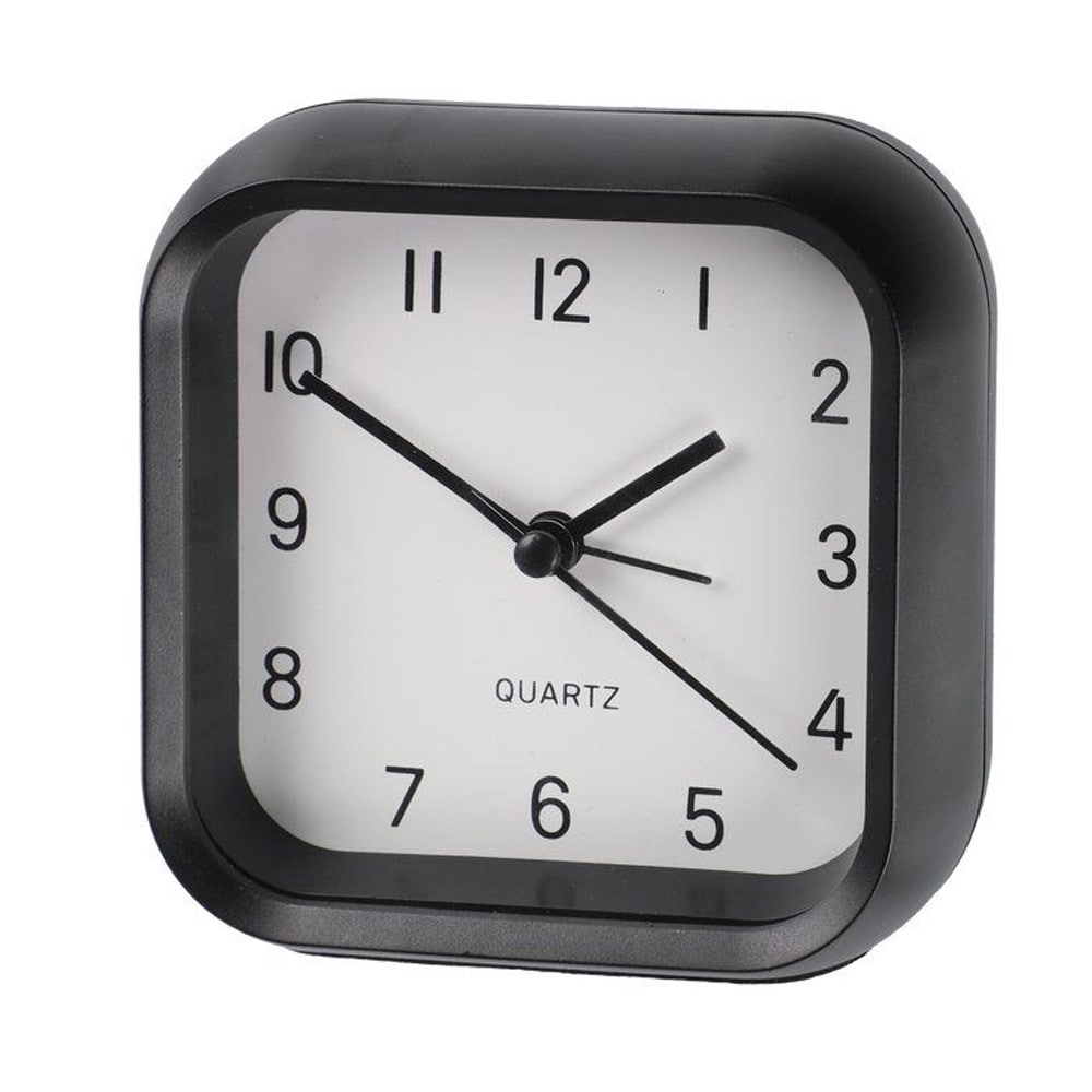 Batteridriven Analog Väckarklocka Glocube - Svart