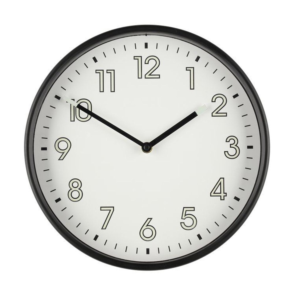 Väggur Luster 30cm - Svart ram