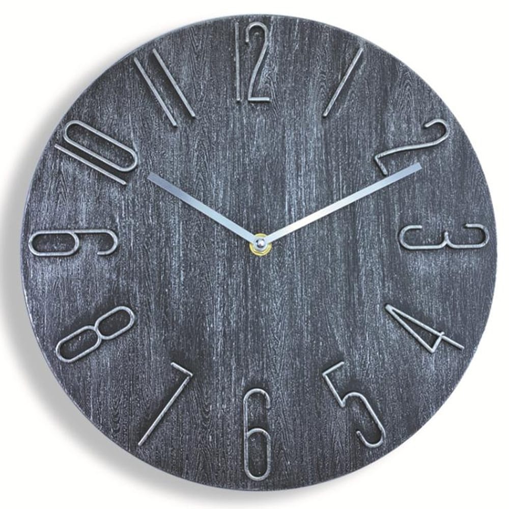 Minimalistisk Analog Väggklocka 30cm - Silver