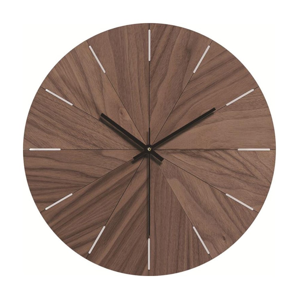 Analog Väggklocka 30cm - Mörk trä