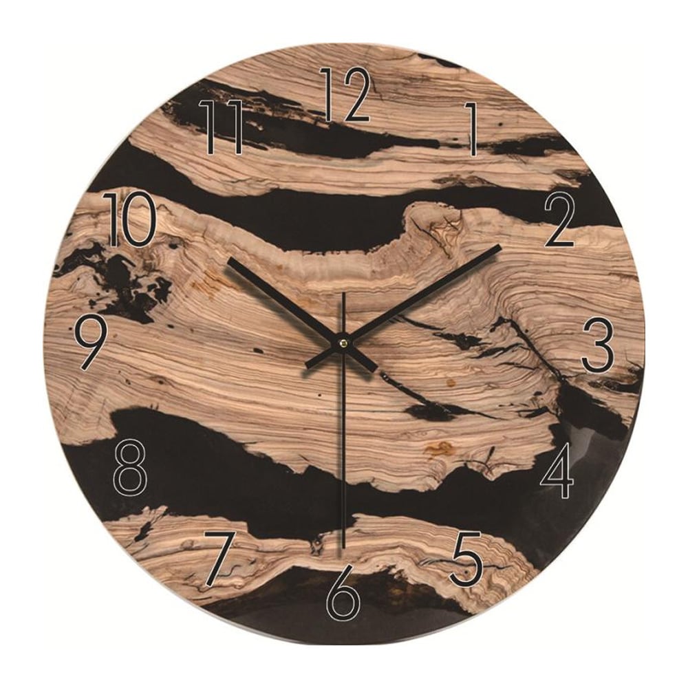 Analog Väggklocka 30cm - Trä / Svart