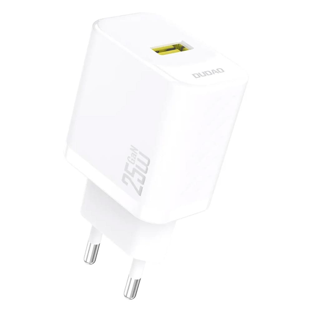 Dudao GaN snabbladdare 25W – USB med QC 3.0, vit