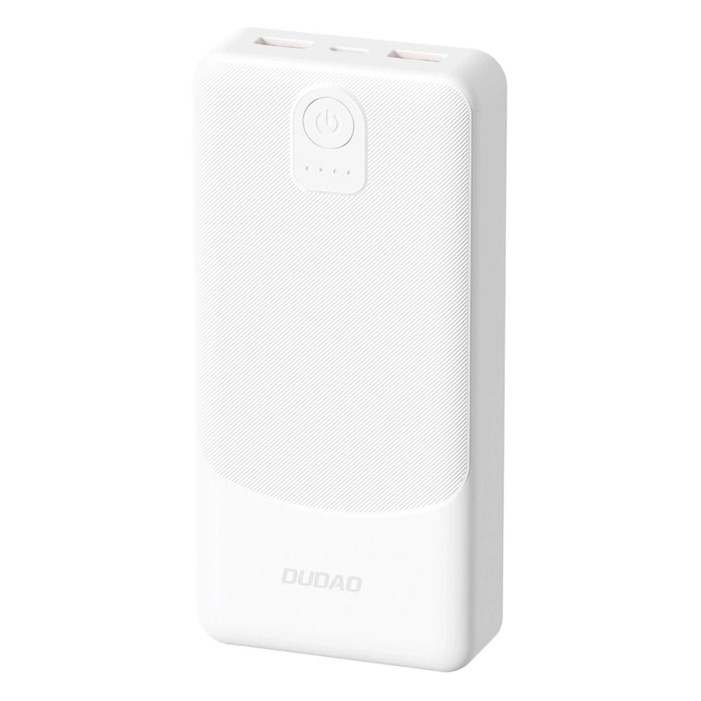 Dudao Powerbank 20000 mAh 2.4A med 2 × USB– Vit