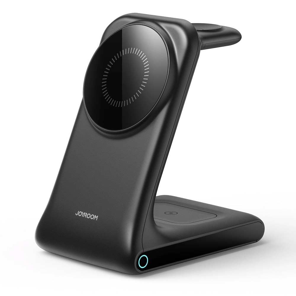 Joyroom 3-i-1 Laddningsställ med MagSafe för iPhone, AirPods och Apple Watch – Svart