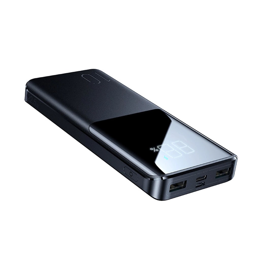 Joyroom powerbank 10000mAh med USB-C & 2×USB – 22,5W PD & QC 3.0 – Svart