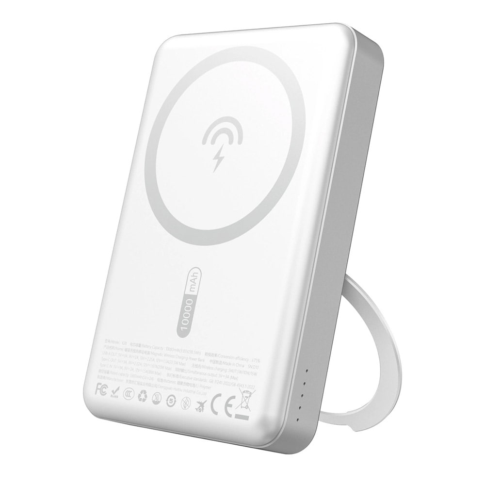 Dudao Powerbank 10000mAh PD 22,5W med MagSafe och stativ - Silver
