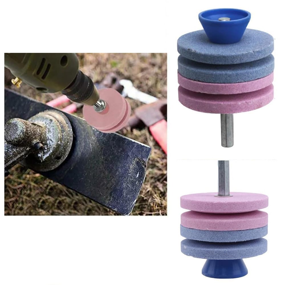 Knivslip för gräsklippare i korundum 2-pack