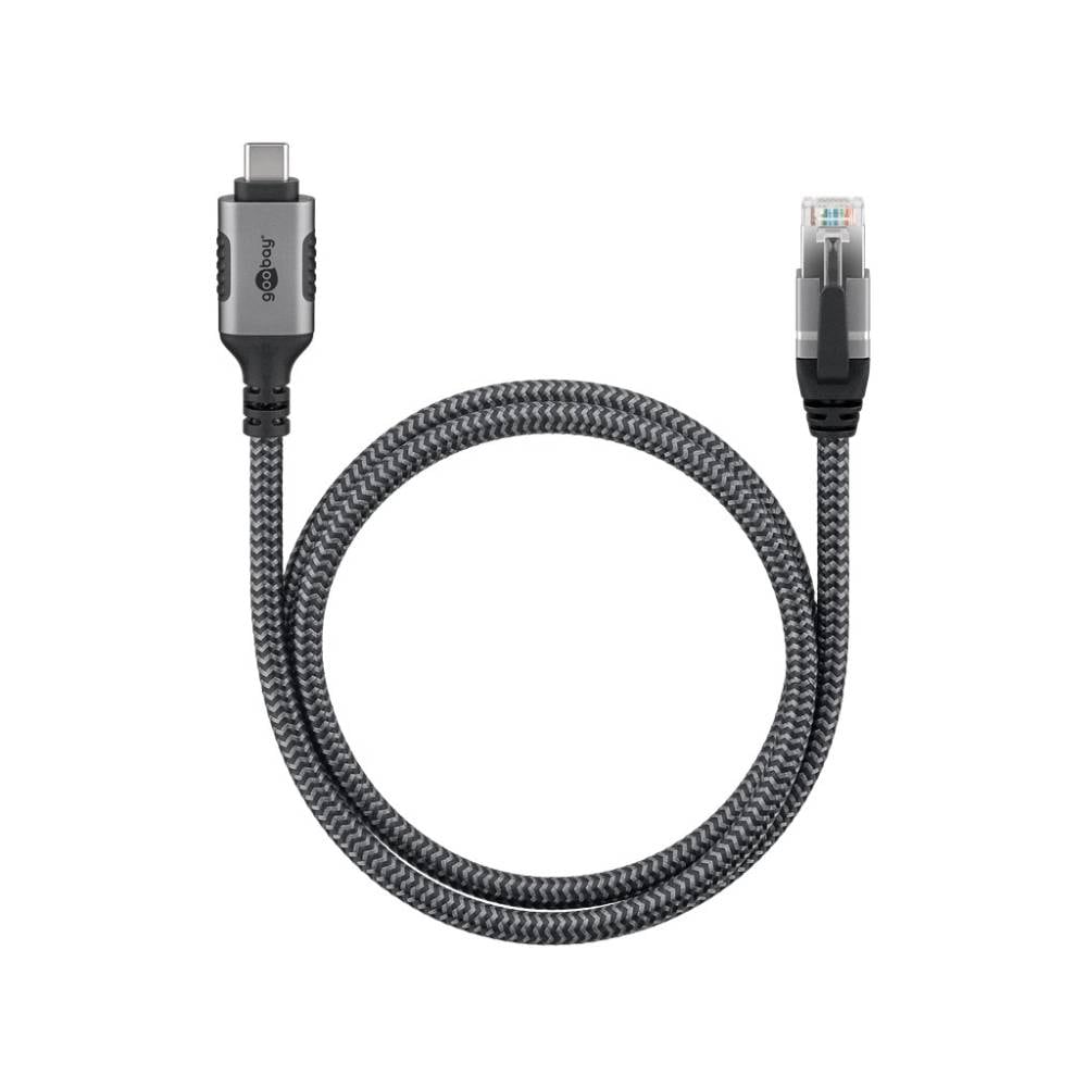 Goobay USB-C till RJ45 Ethernet-kabel 2 m – 1 Gbit/s