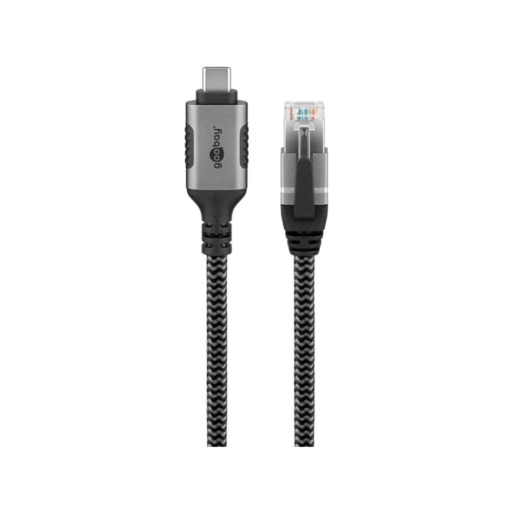 Goobay USB-C till RJ45 Ethernet-kabel 2 m – 1 Gbit/s