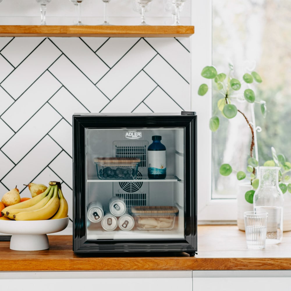Minikylskåp 28L med glasdörr  - Svart