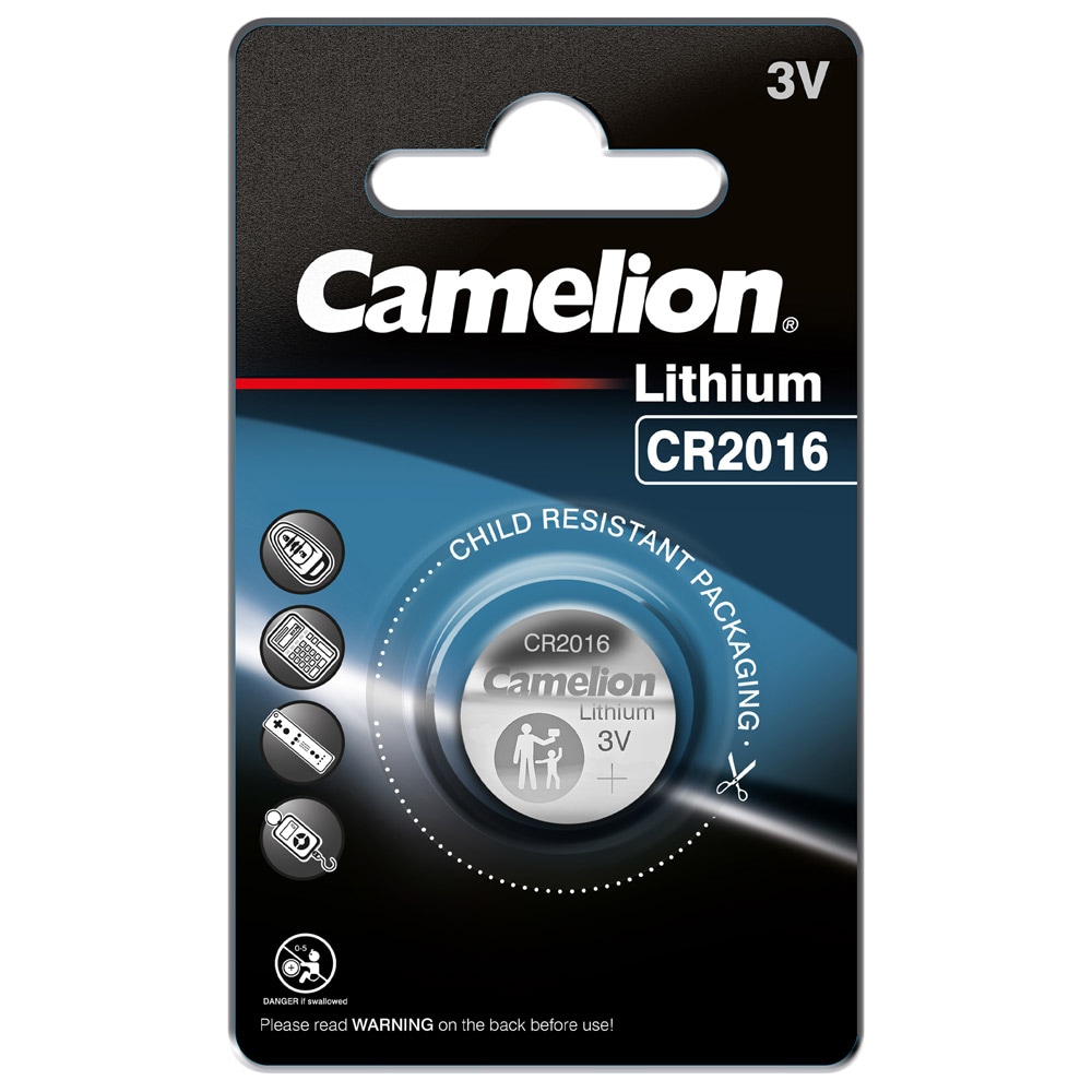 Camelion CR2016 litium knappcellsbatteri 3V 75mAh 1-pack