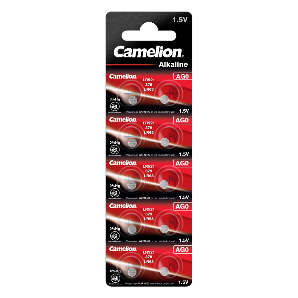 Camelion AG0 LR521 knappcellsbatteri 1,5V 12mAh 10-pack