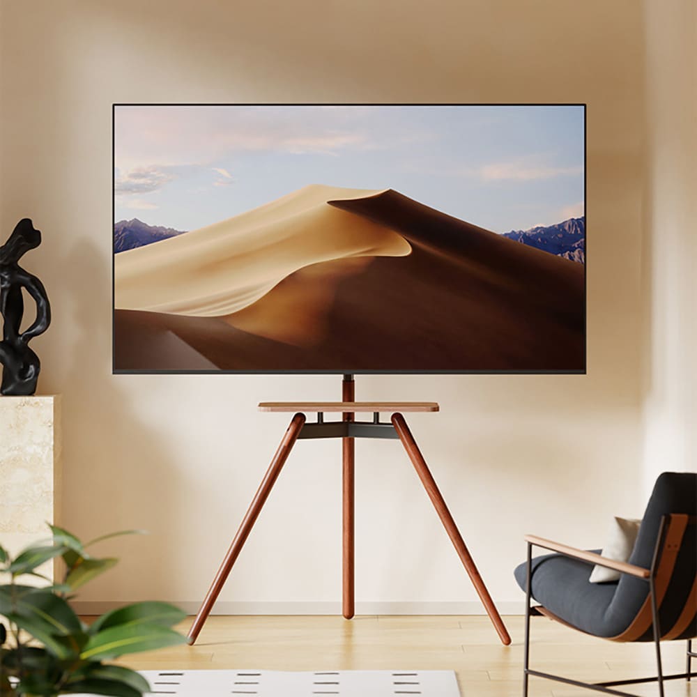 Justerbart Golvstående TV-fäste med träben för 32-75"