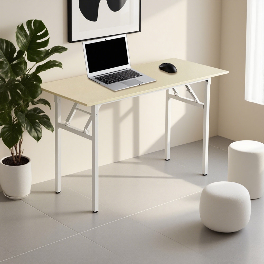 Fällbart Skrivbord 100x60x75cm - Vit Ek