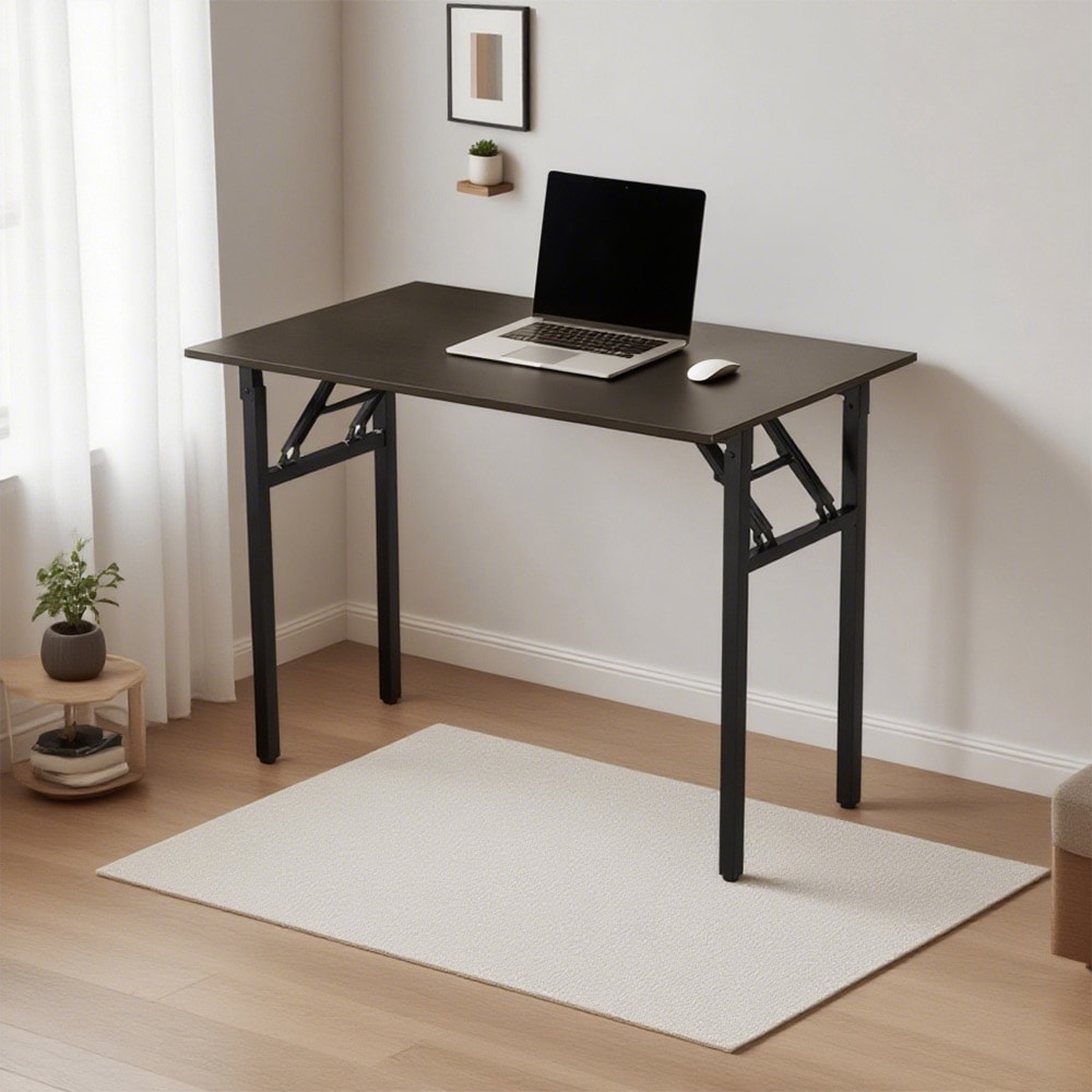 Fällbart Skrivbord 100x60x75cm - Svart Valnöt