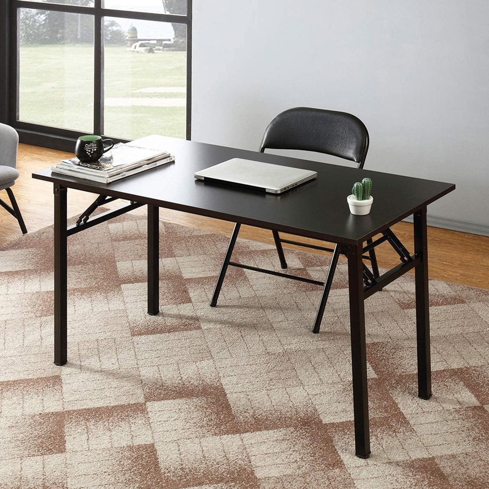 Fällbart Skrivbord 140x60x75cm - Svart Valnöt