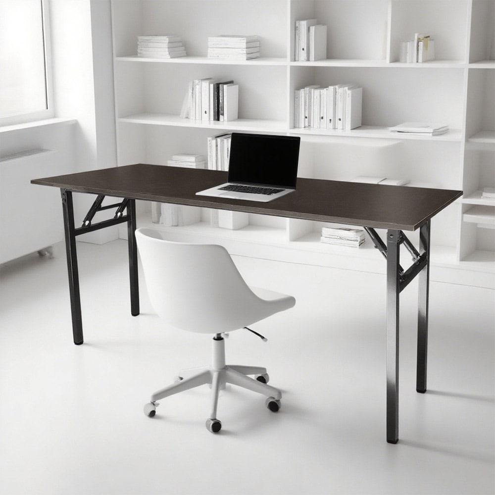 Fällbart Skrivbord 160x60x75cm - Svart Valnöt