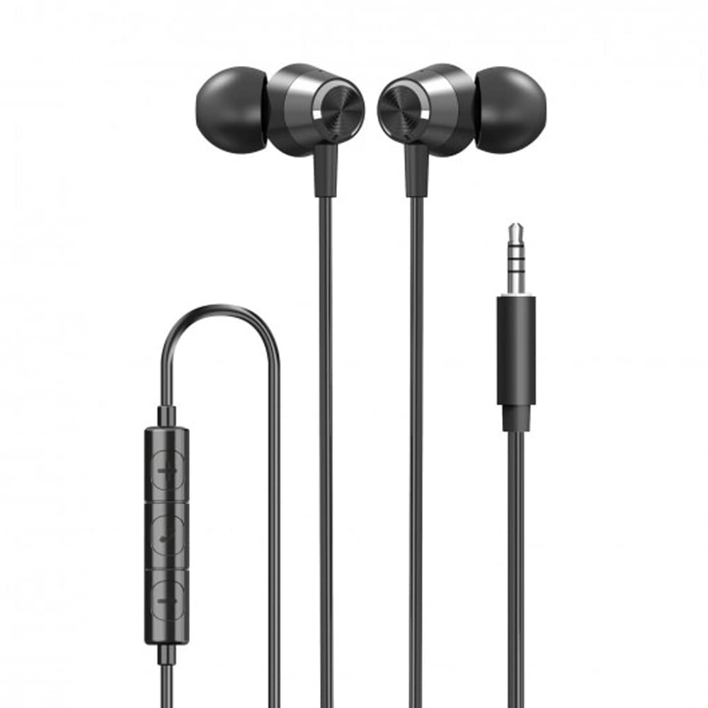 XQISIT In-Ear Headset med 3,5mm - Svart