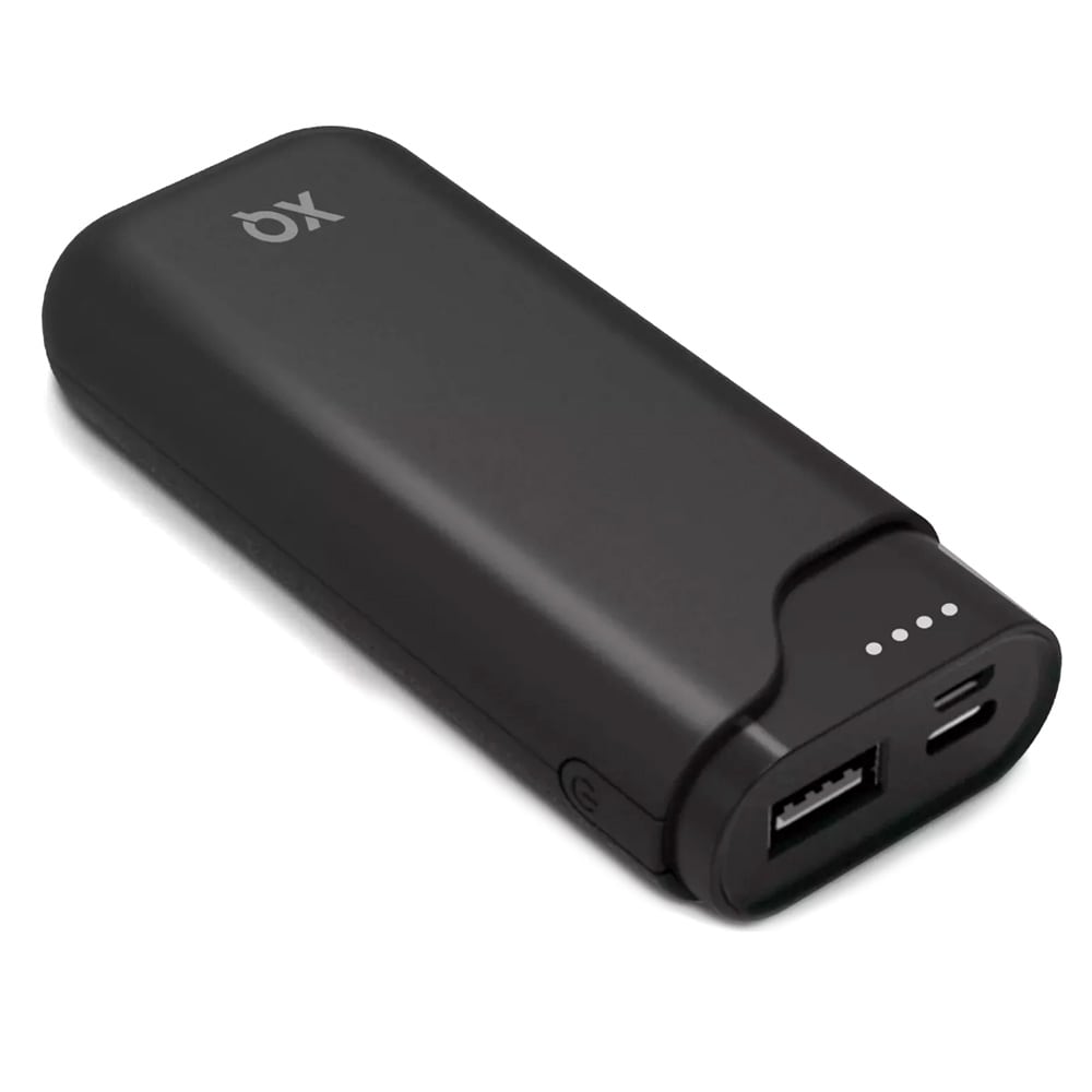 Freenet Powerbank 5000mAh med USB och USB-C - Svart