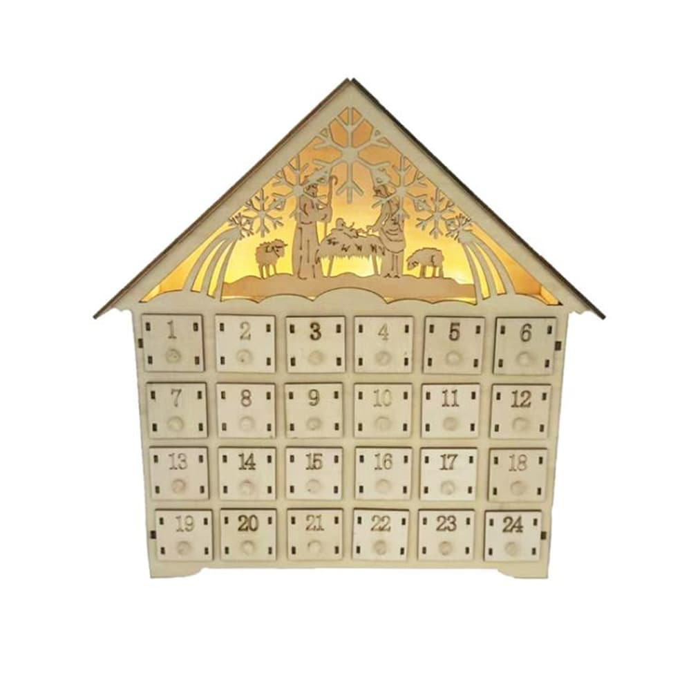 Julkalender - Jesusbarnet med LED-belysning