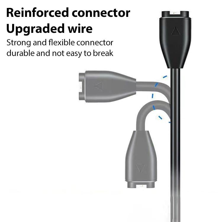 Laddkabel med USB till Garmin Fenix 8 / 7X / 6S Pro 1 m – Svart