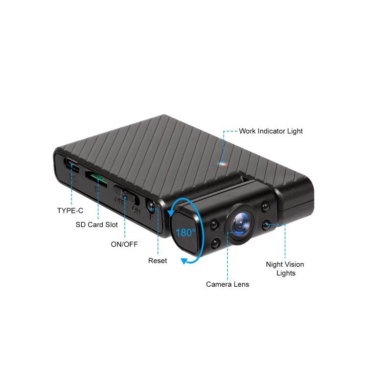 Minikamera med 1080P HD WiFi-videoinspelning – Svart