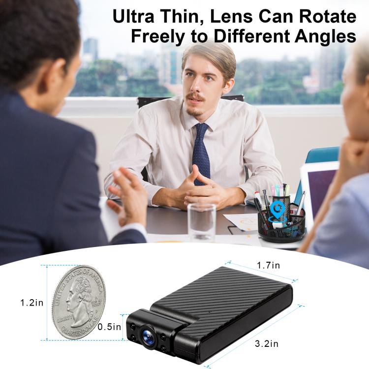 Minikamera med 1080P HD WiFi-videoinspelning – Svart