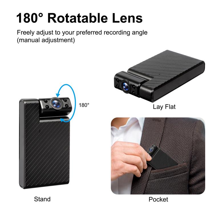 Minikamera med 1080P HD WiFi-videoinspelning – Svart