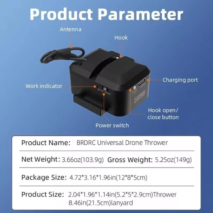 Air Drop System för DJI Mini 4 Pro / 3 Pro / Air 3 / Mavic 3 – Svart