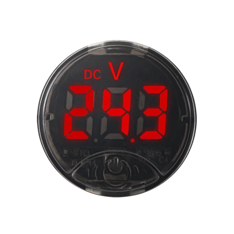 LED Voltmeter Digital Rund 7–120V / 50–265V