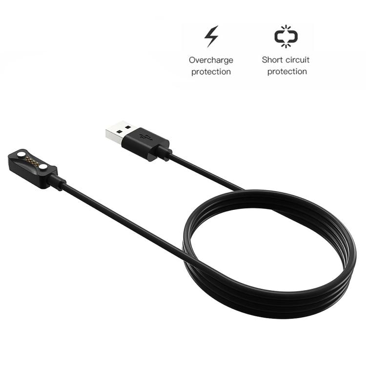 Laddkabel USB för Polar Pacer Pro 1 m – Svart