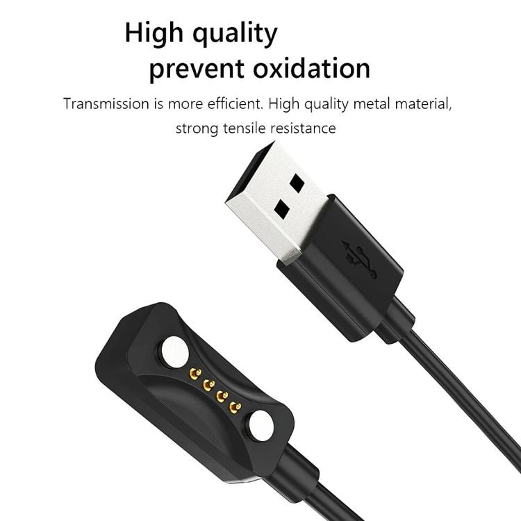 Laddkabel USB för Polar Pacer Pro 1 m – Svart