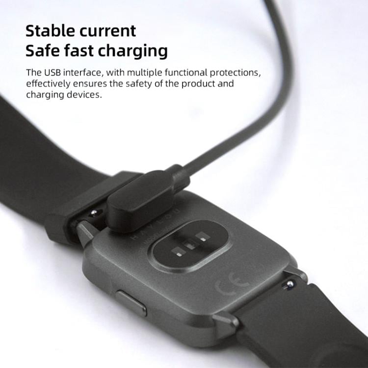 magnetisk laddningskabel med USB till Smartklockor 60cm - Svart