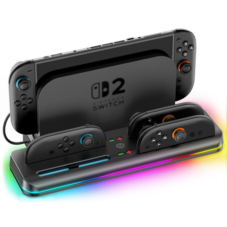 Laddningsställ med RGB-belysning till Nintendo Switch 2