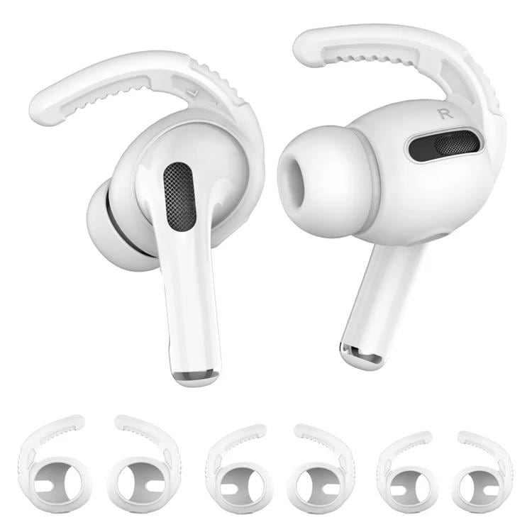 Öronkrokar i silikon till AirPods Pro S+M+L - Vit