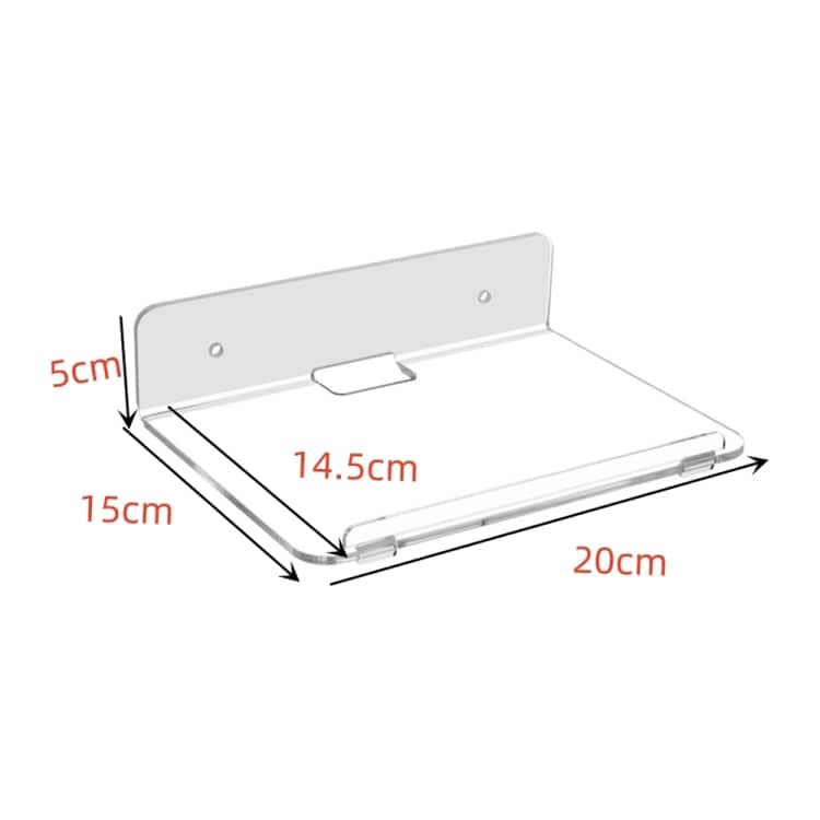 Vägghyllor i klarplast 20x15x14,5cm 2-pack