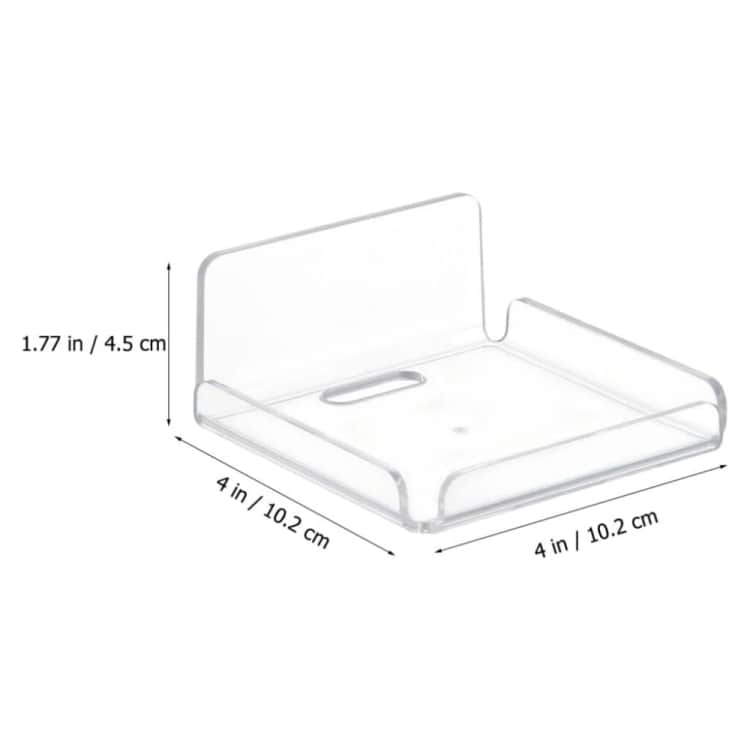 Vägghyllor i klarplast 10,2x10,2x4,5cm 2-pack