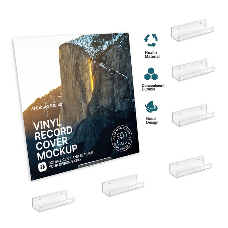 Vägghylla för Vinylskivor 6-pack