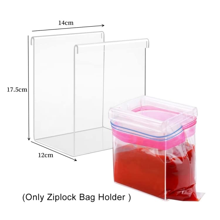 Hållare för zip-plastpåsar 2-pack