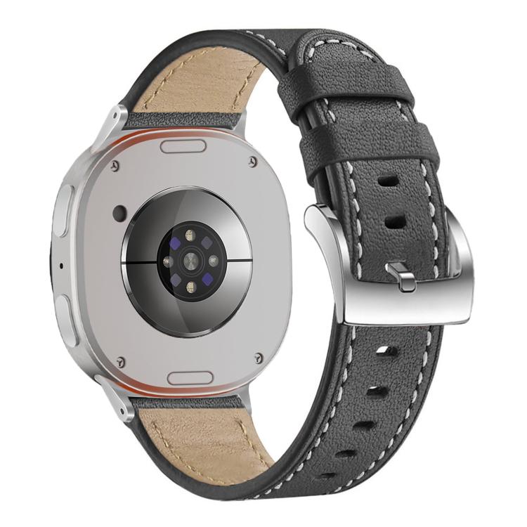 Läderarmband till Samsung Galaxy Watch8 / Watch8 Classic - Svart